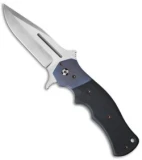 Crawford Custom Mini Tank Flipper Knife Carbon Fiber (3.75" Black)