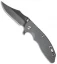 Hinderer Knives XM-18 3.5 Bowie Flipper Knife Gray (Black)