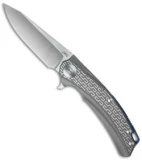 Stedemon Knife Co. ZKC Flipper Knife Gray Milled (3.5" Satin) B-01