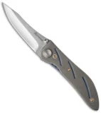 Allen Elishewitz Custom Titanium Liner Lock Knife (3.6" Satin)