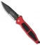 Microtech Mini Socom Manual Knife Red Aluminum (3.25" Black Serr) 12/1998