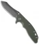 Hinderer Knives XM-18 3.5 Skinner Flipper Knife OD Green G-10 (Black)
