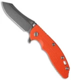 Hinderer Knives XM-18 3.5 Skinner Flipper Knife Orange G-10 (Black)