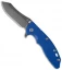 Hinderer Knives XM-18 3.5 Skinner Flipper Knife Blue G-10 (Black)