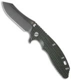 Hinderer Knives XM-18 3.5 Skinner Flipper Knife Black/Green G-10 (Black)