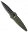 Paragon Warlock Knife OD Green Aluminum Cross/Shield/Sword (3.9" Black)