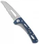 Buck Vertex Frame Lock Knife Blue Aluminum (3" Full Serr) 0418BLX-B