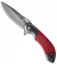 Olamic Cutlery Wayfarer Compact Flipper Knife Red Jigged Bone (3.5" Black SW)