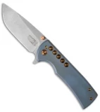 Ferrum Forge + Chaves One-Off Veloz Flipper Knife Gold (3.125" Stonewash) FFKW