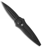 Paragon Warlock Folding Knife Black Aluminum Cross/Shield/Sword (3.9" Black)
