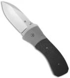 Aaron Frederick Custom Large Spearpoint Frame Lock Knife CF (3.75" Satin)
