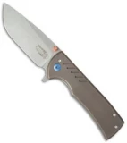 Ferrum Forge + Chaves Veloz Flipper Knife Slide Bronze (3.125" Stonewash) FFKW
