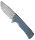 Ferrum Forge + Chaves Veloz Flipper Knife Channel Blue (3.125" Stonewash) FFKW