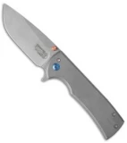 Ferrum Forge + Chaves Veloz Flipper Knife Plain Gray (3.125" Stonewash) FFKW