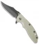 Hinderer Knives XM-18 3.5 Bowie Flipper Knife Sand (Black SW)