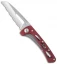 Buck Vertex Frame Lock Knife Red Aluminum (3" Full Serr) 0418RDX-B