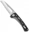 Buck Vertex Frame Lock Knife Black Aluminum (3" Full Serr) 0418BKX-B