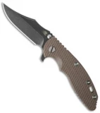 Hinderer Knives XM-18 3.5 Bowie Flipper Knife FDE Brown (Black SW)