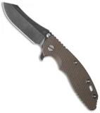 Hinderer Knives XM-18 3.5 Skinner Flipper Knife Brown FDE (Black SW)