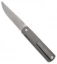 Zieba Knives G1 Liner Lock Knife BB Titanium (3.5" Stonewash)