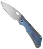 Duane Dwyer Custom SnG Tanto Knife Stepped Blue Titanium (3.5" Gray PD-1)