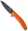 Maxace Knives Wind Flipper Liner Lock Knife Orange G-10 (3.875" Black SW)
