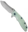Hinderer Knives XM-18 3.5 Skinner Frame Lock Knife Jade + Blue (SW)