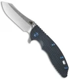 Hinderer Knives XM-18 3.5 Skinner Frame Lock Knife Blue/Black Blue Ti (SW)