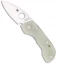 Spyderco Leafstorm Frame Lock Knife Titanium/Natural G-10 (2.44" Satin) C128GP