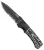 CRKT Ruger Knives All-Cylinders Liner Lock Knife G-10 (4" Black SW Serr) R2002K