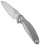 Rike Knife RK1503 Flipper Knife Gray Titanium (3.25" Stonewash)