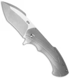 Rick Barrett Fallout Mid-Tech Titanium Flipper Knife (3.5" Two-Tone) USA