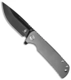 Kizer Pinkerton Escort Flipper Knife Titanium (3.5" Black) Ki4481