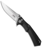 CRKT Tighe Tac Two Clip Point Flipper Button Lock Knife GRN (3.38" Satin) 5230