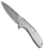 Real Steel Knives E571 Frame Lock Knife SS (3.375" Stonewash)