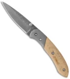 Sheepdog Knives SF Sunday Folder Knife Ti/Mammoth (2.625" Damascus)