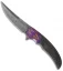 Jason Clark Persian Flipper Knife Carbon Fiber/Timascus (3.75" Damascus)