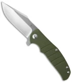 Kizer Vanguard Laconico Intrepid Flipper Green G-10 Knife (3.625" Satin) V4468A2