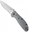 Benchmade Mini Griptilian AXIS Knife Gray/Blue G-10 (2.91" Satin Serr) 556S-1