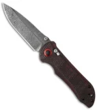 Benchmade 908-161 Stryker II AXIS Lock Knife Red/Black CF (3.57" Damasteel) Gold