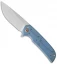 Ferrum Forge N-TAC Flipper Knife Blue/Plates Titanium (3" Stonewash)