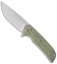 Ferrum Forge N-TAC Flipper Knife Green/Plates Titanium (3" Stonewash)