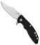 Hinderer Knives XM-18 3.5 Bowie Frame Lock Knife Black G-10 (Stonewash)