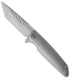 Sharp By Design Typhoon Flipper Tanto Knife Knurled + Grooves (4" Gray)