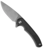 John Gray Custom Intercept Flipper Knife Carbon Fiber (3.875" Bead Blast)