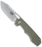 Chaves American Made JB Stout Megalodon 325 Knife Green Ti (3.25" Stonewash)