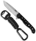 CRKT Carson M16-10S Tanto Flipper Knife + Bottle Opener (3" Bead Blast Serr)