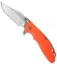 Hinderer Knives XM-24 Bowie Flipper Knife Orange (4" Stonewash)