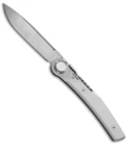 Actilam T3 White Corian Folding Knife w/Clip (3.25" Plain) T3CC