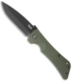 Southern Grind Bad Monkey Drop Point Knife OD Green G-10 (4" Black)